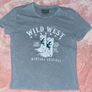 Dusty Blue Wild West Tee